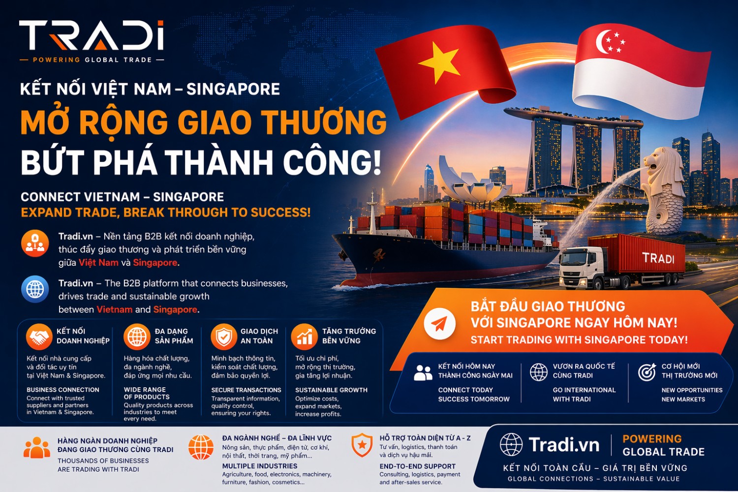 Tradi - Nền tảng thương mại B2B promo